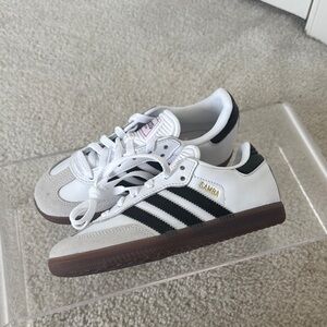 Adidas Samba Kids Shoes - White and Black Size 1.5